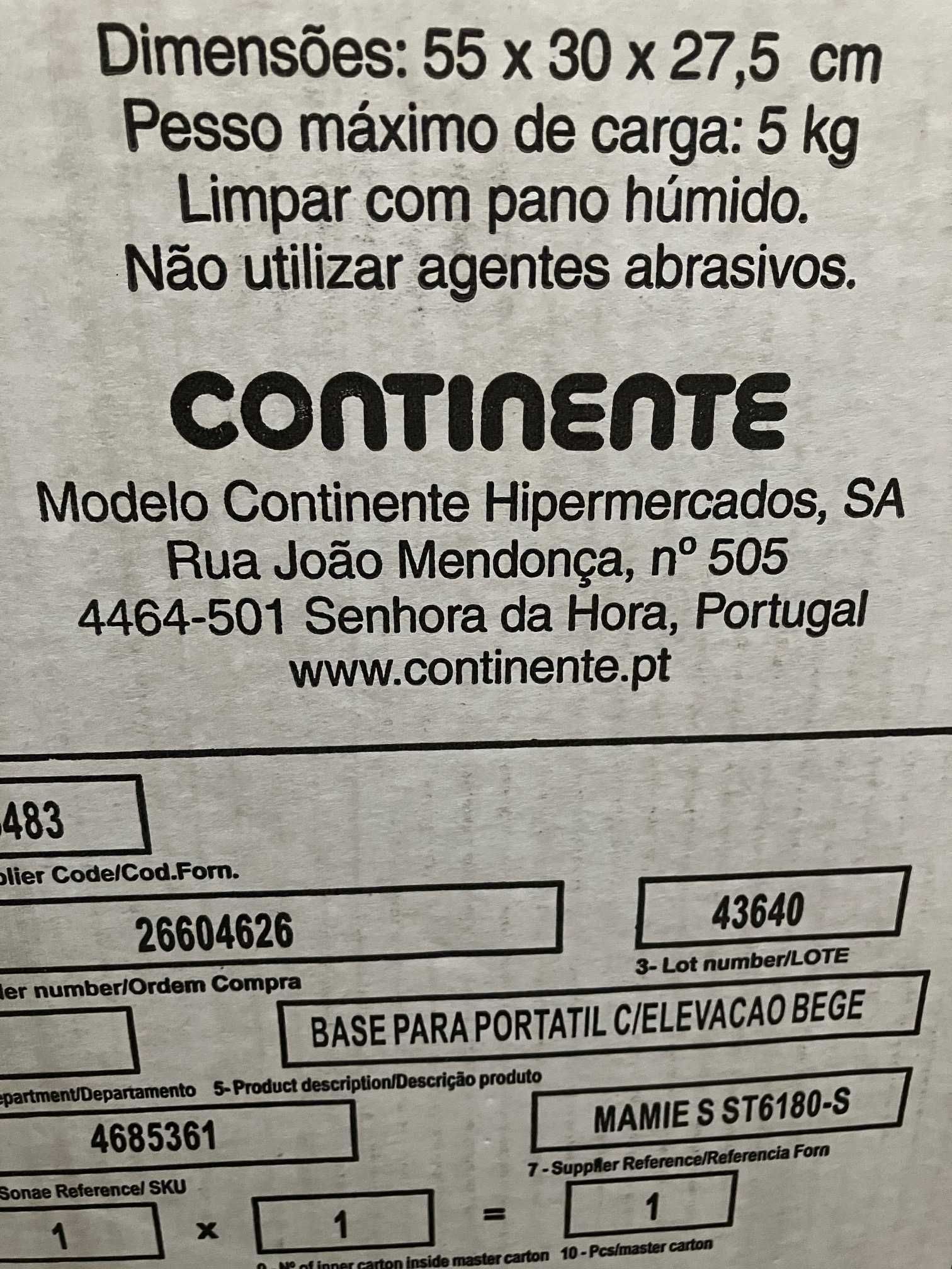 Mesa/Base para portátil com elevação