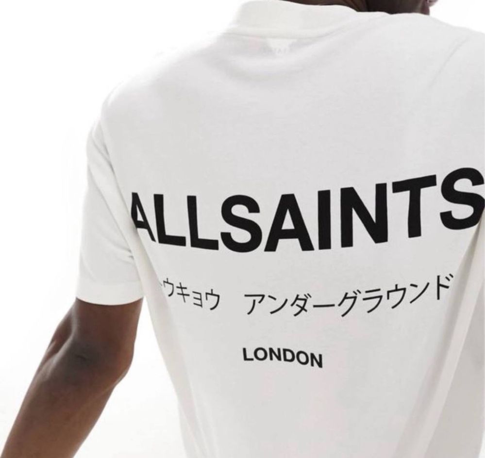 Мужские футболки Allsaints london черная белая алсейнтс унисекс