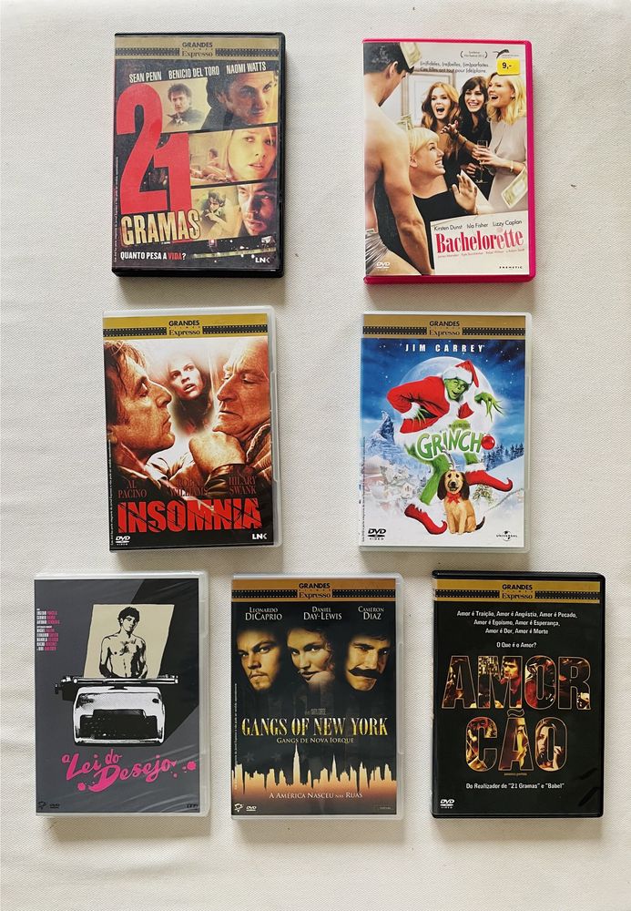 Vários DVDs de filmes