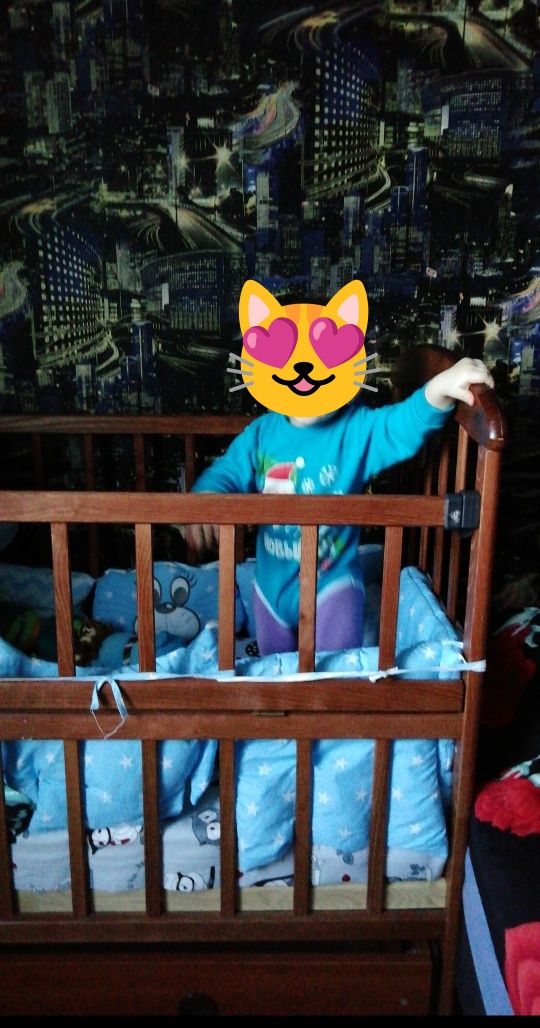 Захист в дитяче ліжко для новонароджених Bonna "Лісові звірята" блакит