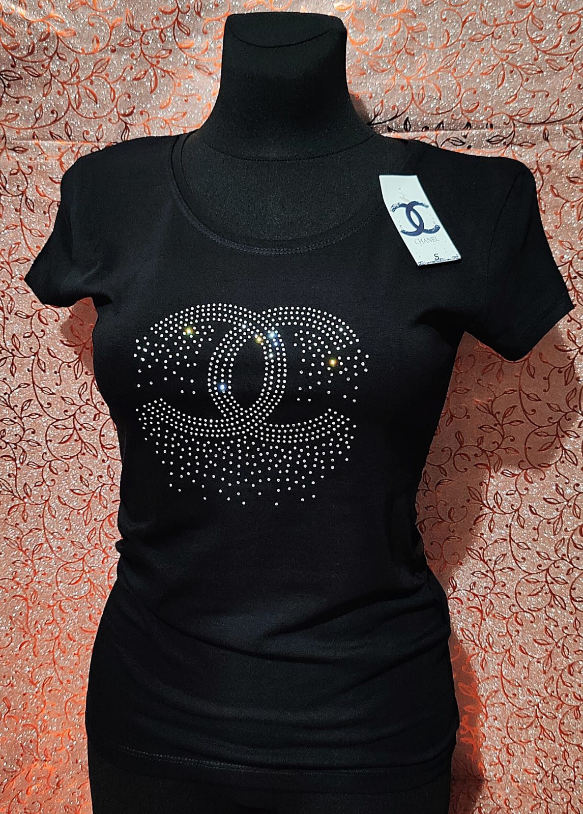 Czarna koszulka damska Chanel S M L XL wysyłka pobranie bardzo ładna