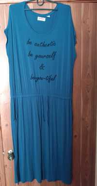 Летнее, длинное платье , цвет индиго ,56-58 размер
