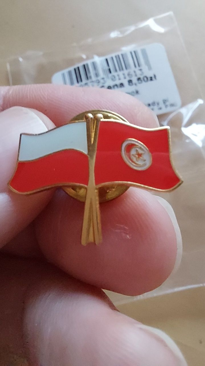 Przypinka polska turcja znaczek flaga