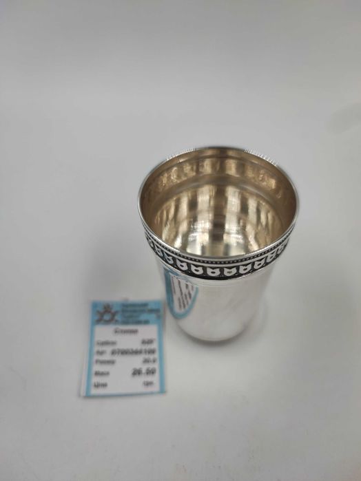 Ще 3! Срібна Чарка "Муріті" з чорнінням, об'єм 30 мл; вир-к Харків, Ук