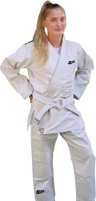Kimono dziecięce wytrzymałe jednosplotowe judo 250g Starpro 110 + pas