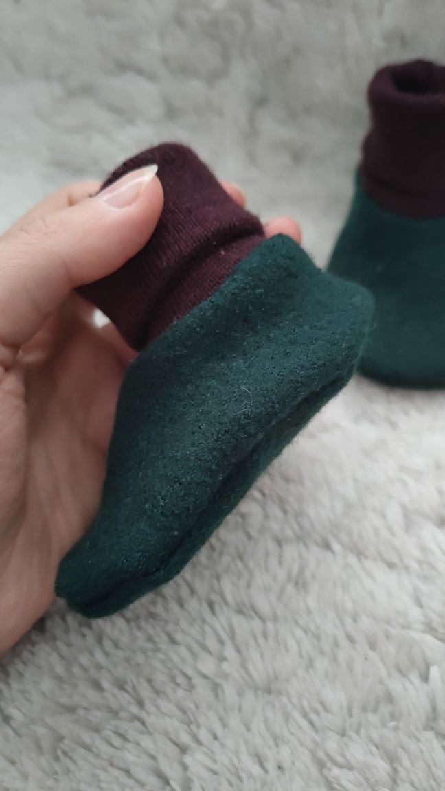 Kapcie niechodki merino 16 10 cm Laannaland
