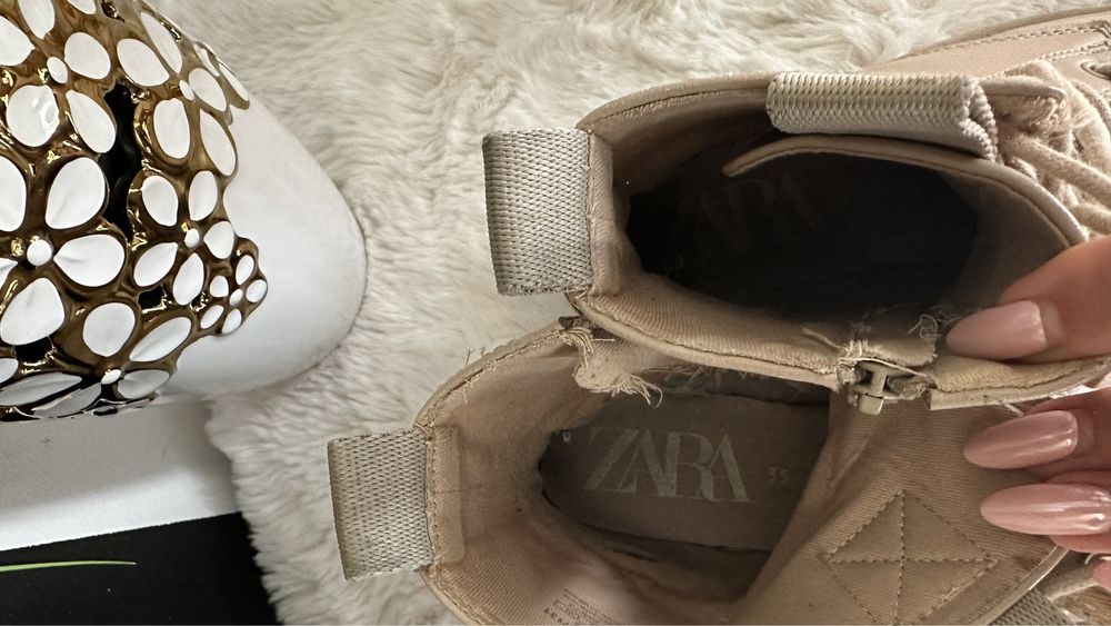 Workery buty zimowe śniegowce Zara