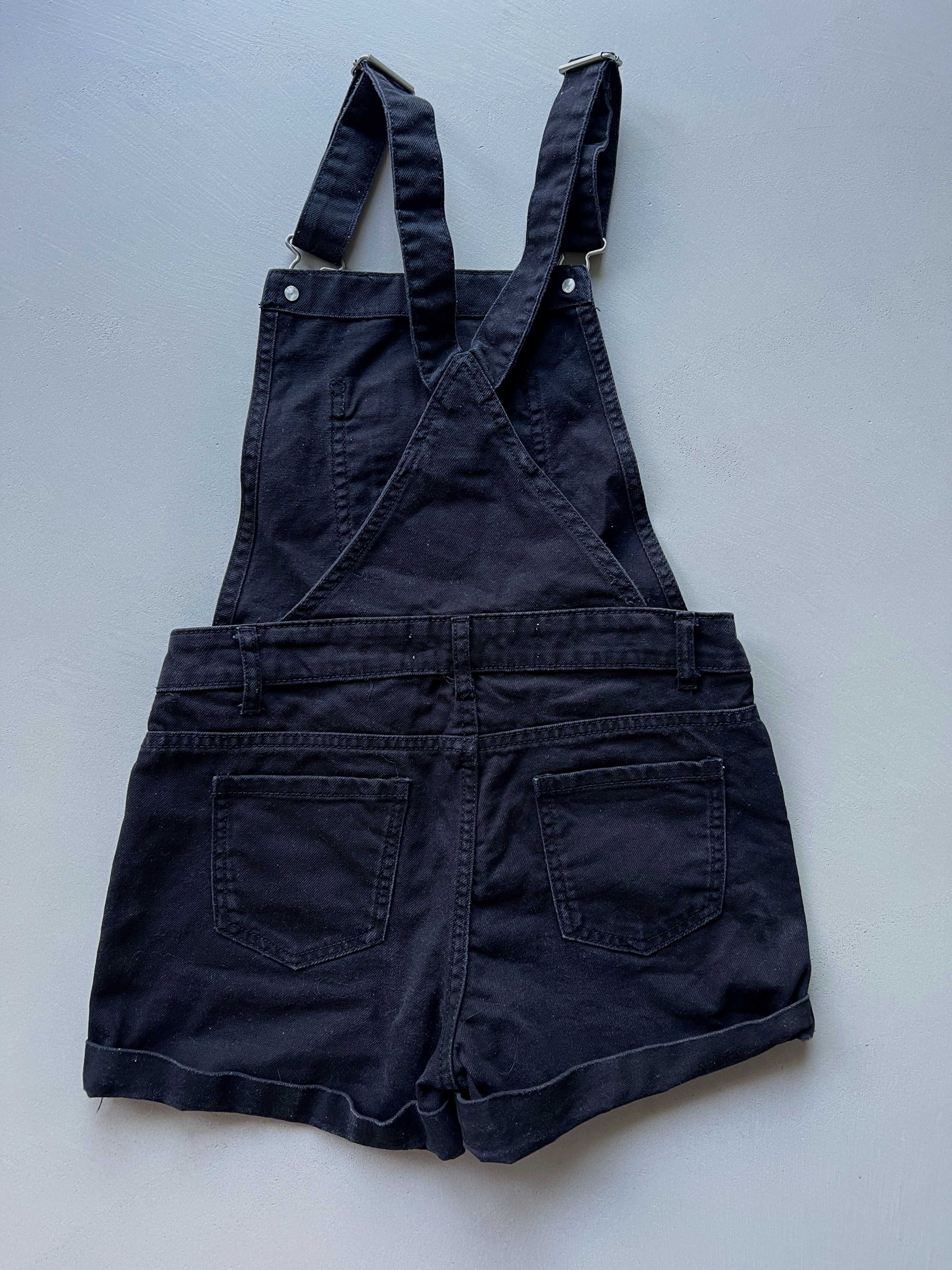 Czarne ogrodniczki jeansowe Denim Co Primark 146