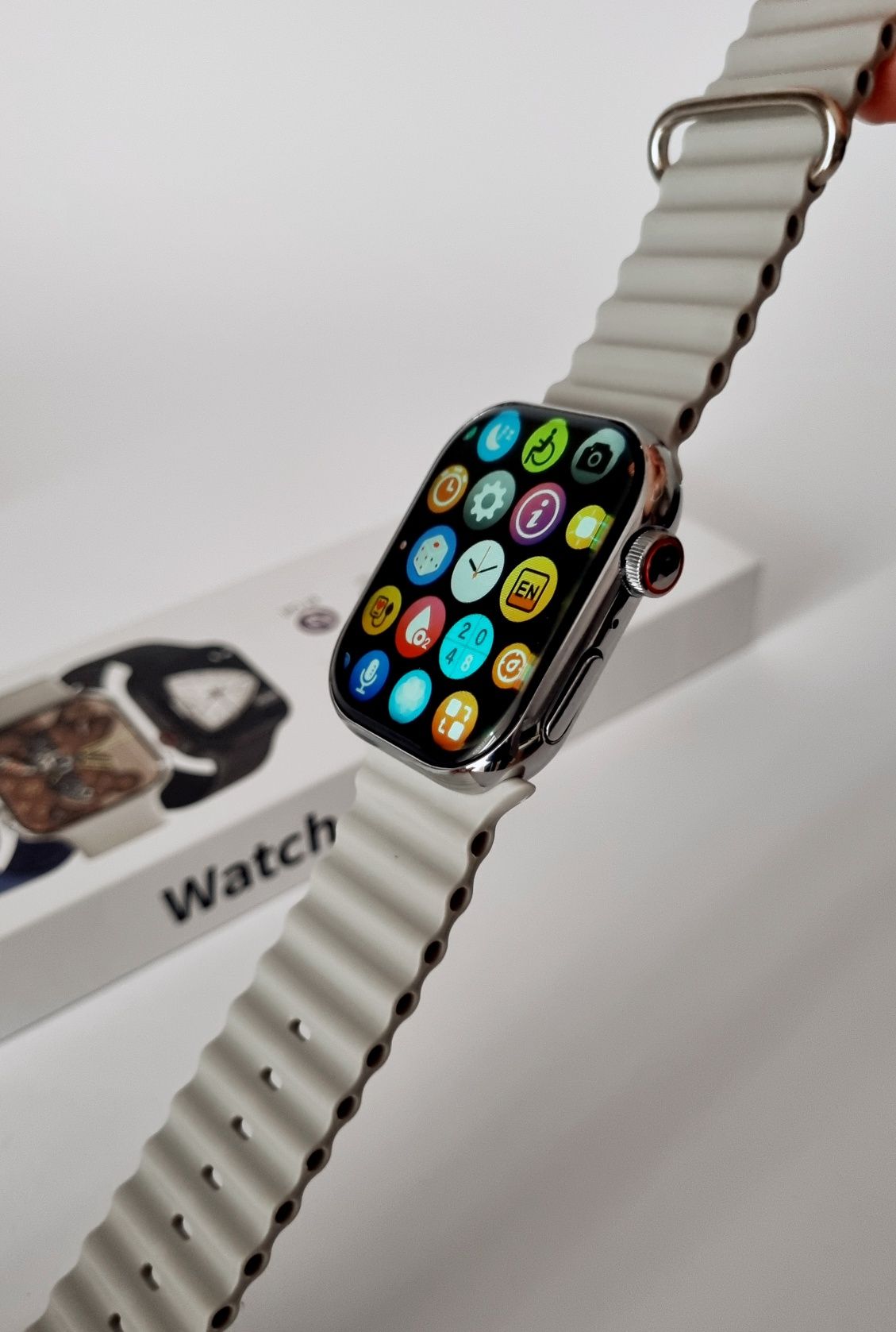 Smartwatch 9 Max szary pasek oceaniczny