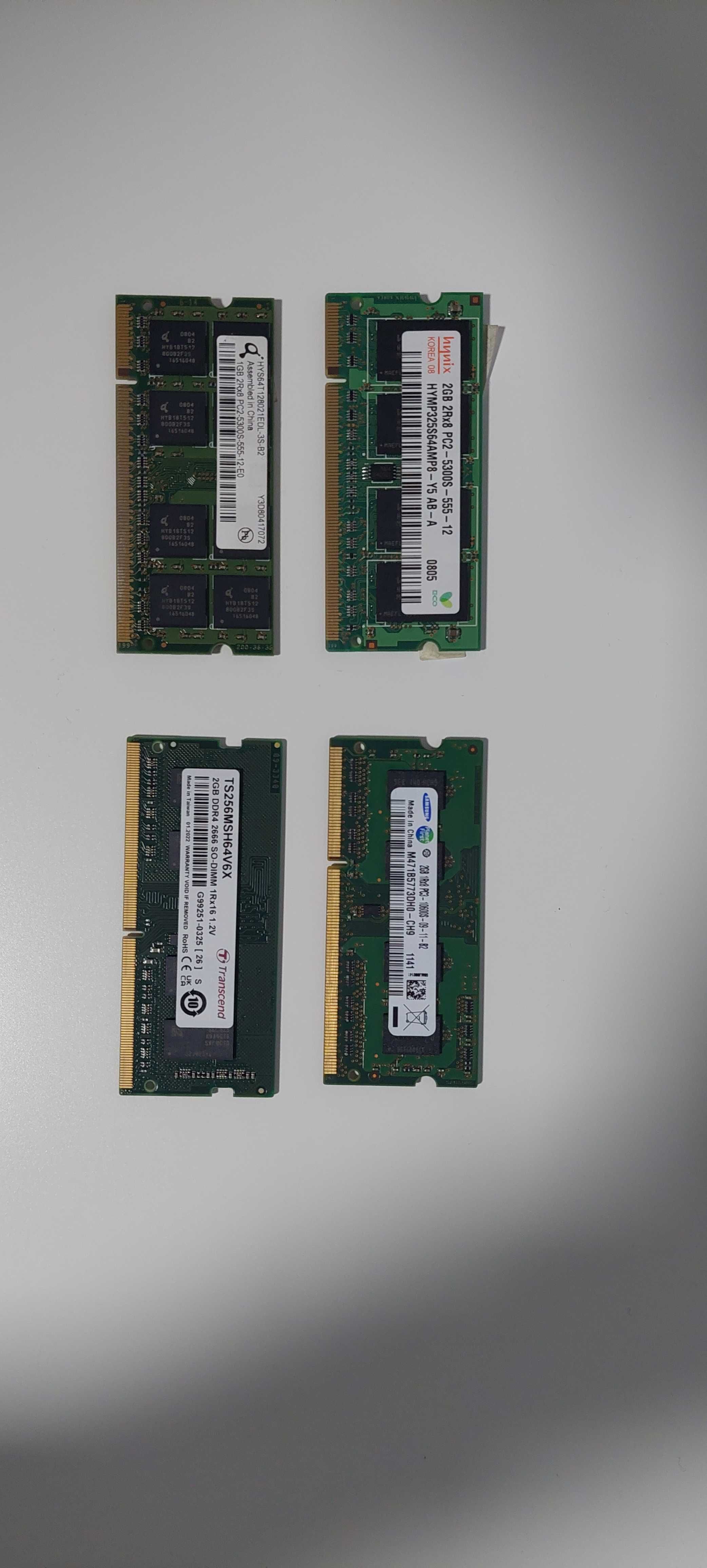 4X memórias RAM 2GB+2GB+2GB+1GB