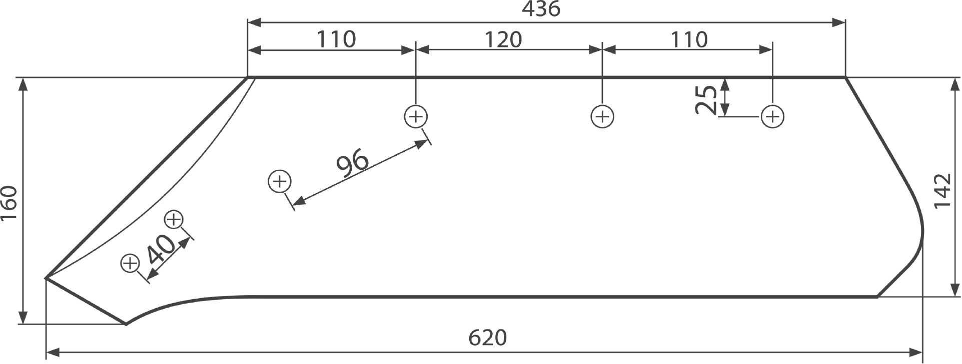 Lemiesz Kverneland 18' pod dłuto 73006/7