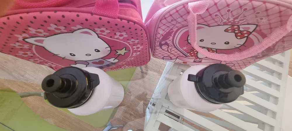 Lancheira Hello Kitty com garrafa - NOVAS