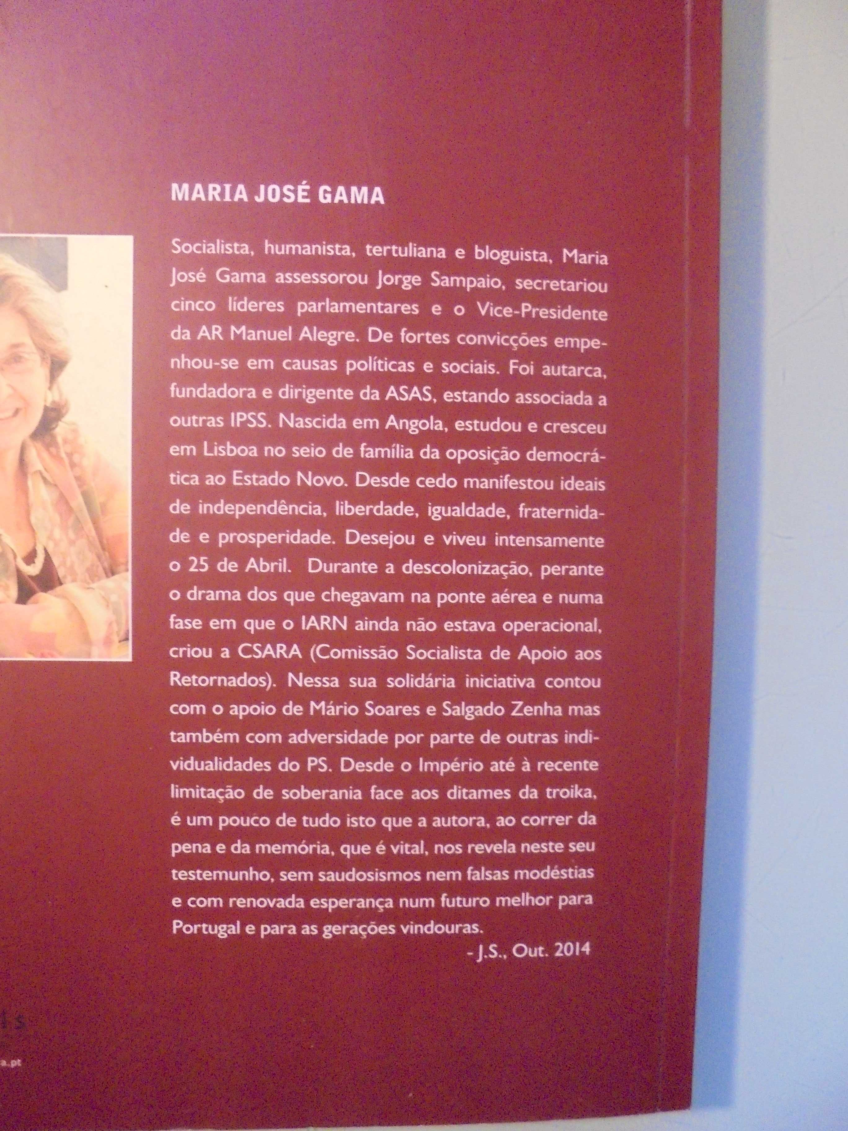 Gama (Maria José);Angola,25 de Abril e a Csara:A Memória é Vital