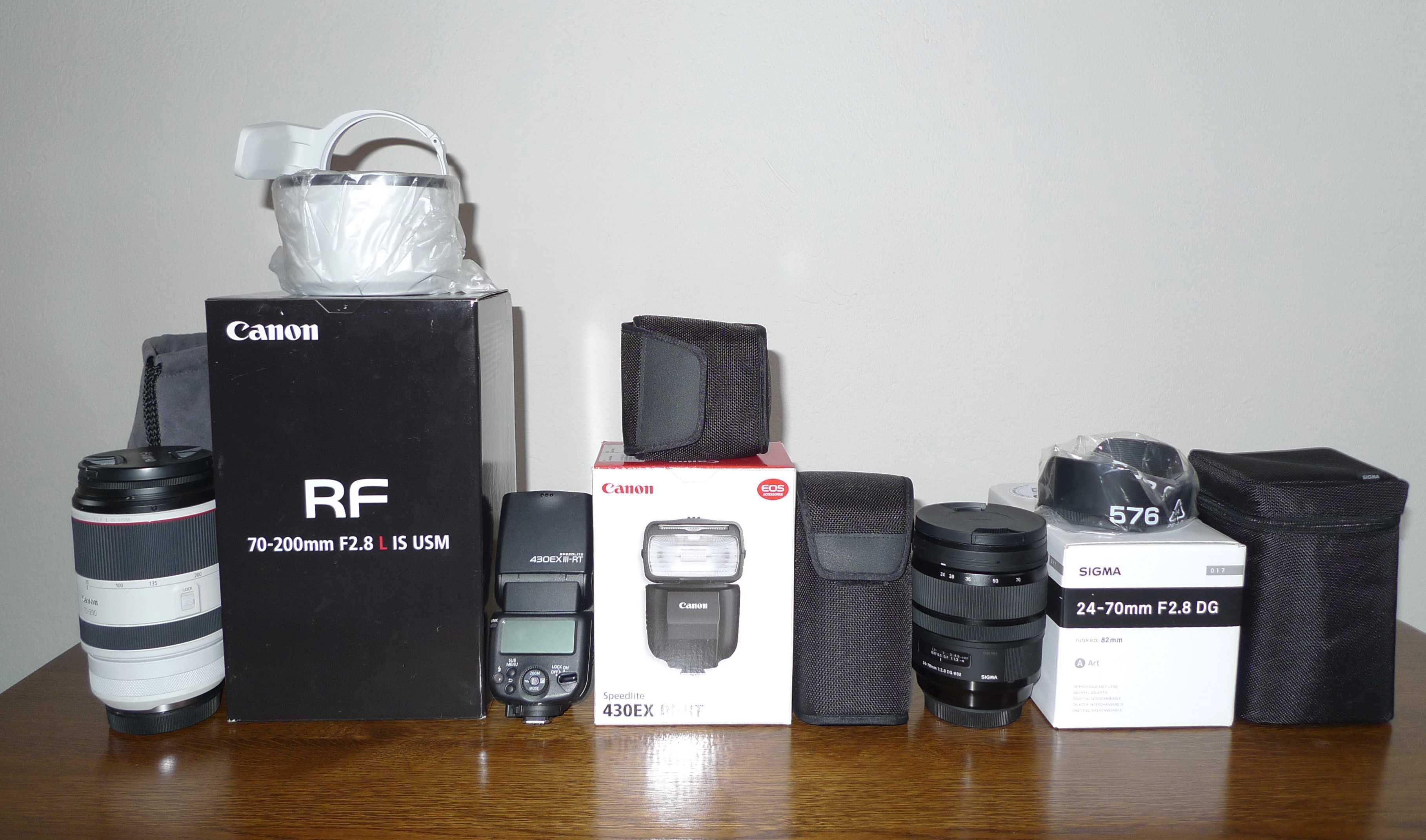 CANON RF 70-200 mm f2,8 L IS USM + SIGMA ART. 24-70 mm f2,8 DG OS HSM