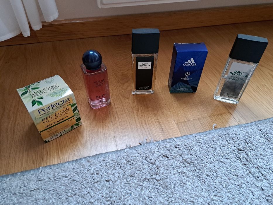 Zestaw nowych wód perfumowanych Adidas David Beckham i  krem do twarzy