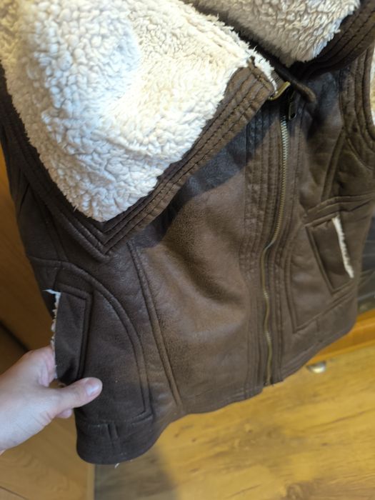 kożuch góralski serdak serdok kamizelka bezrękawnik folk futerko 38 M