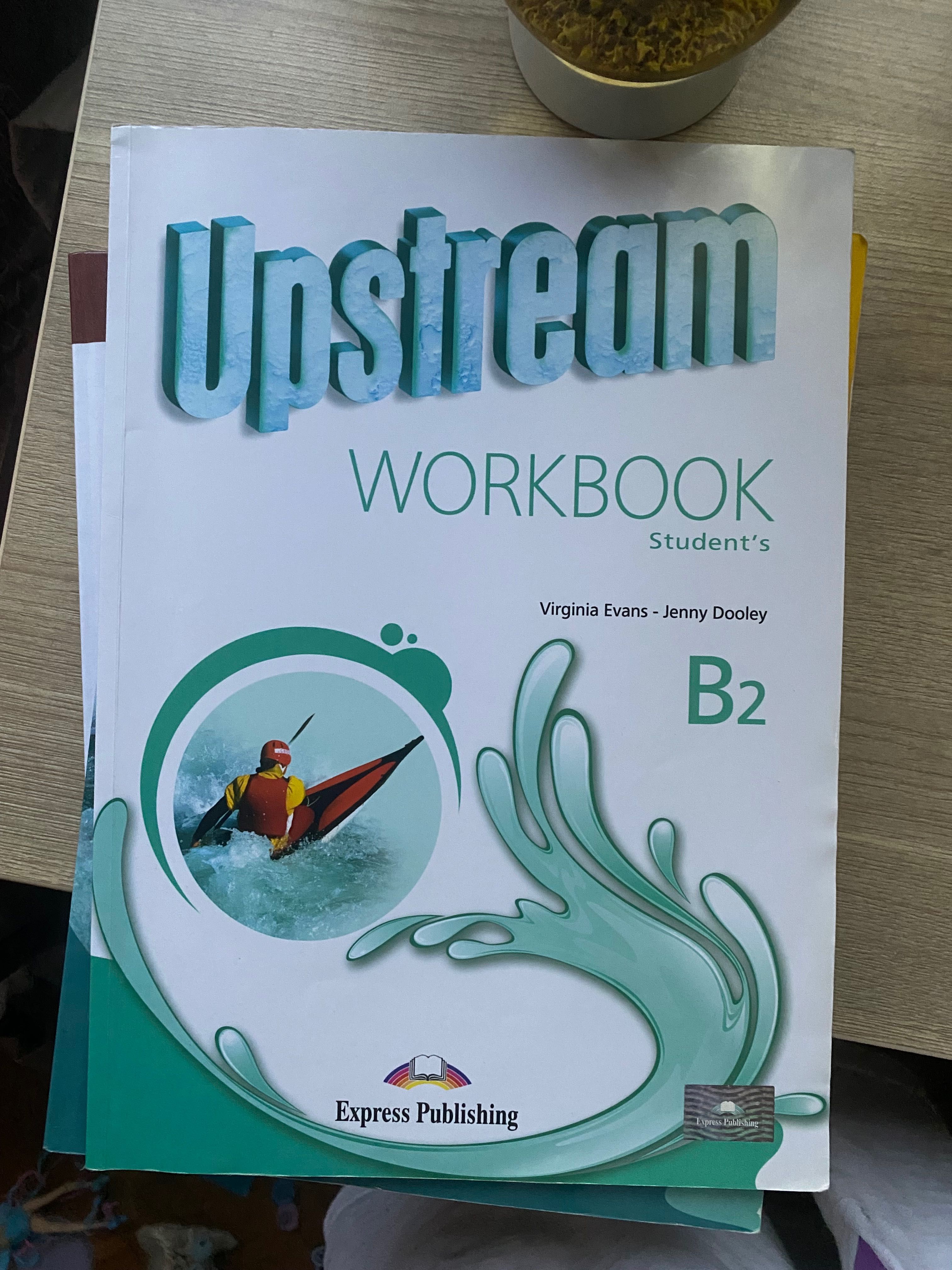 Upstream b2 student book, work book, заданий написано 30%