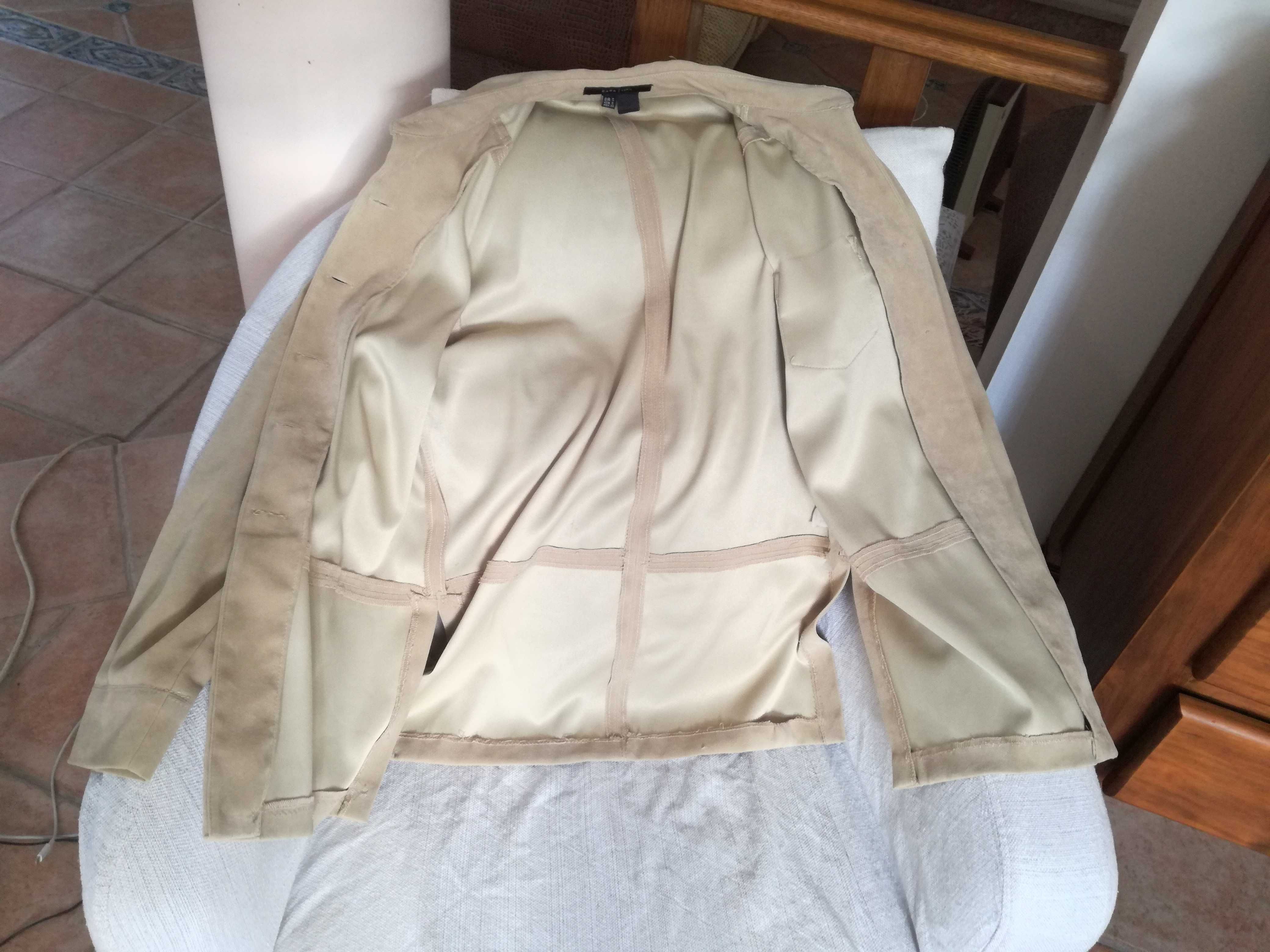 Casaco camisa camurça Zara