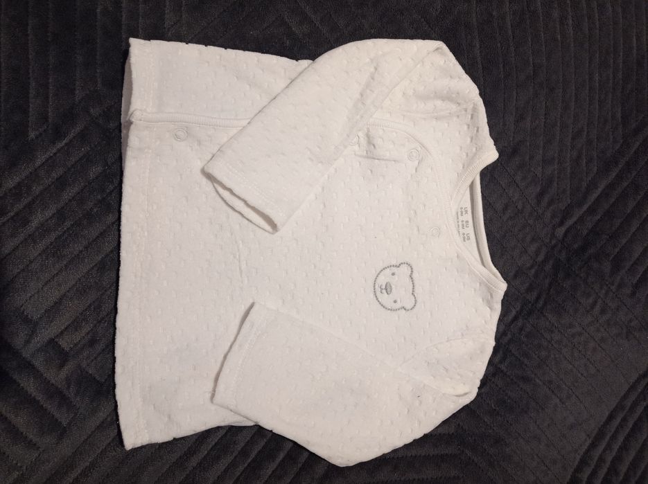 zestaw, komplet niemowlęcy welurowy r.6-9m-cy (74) F&F