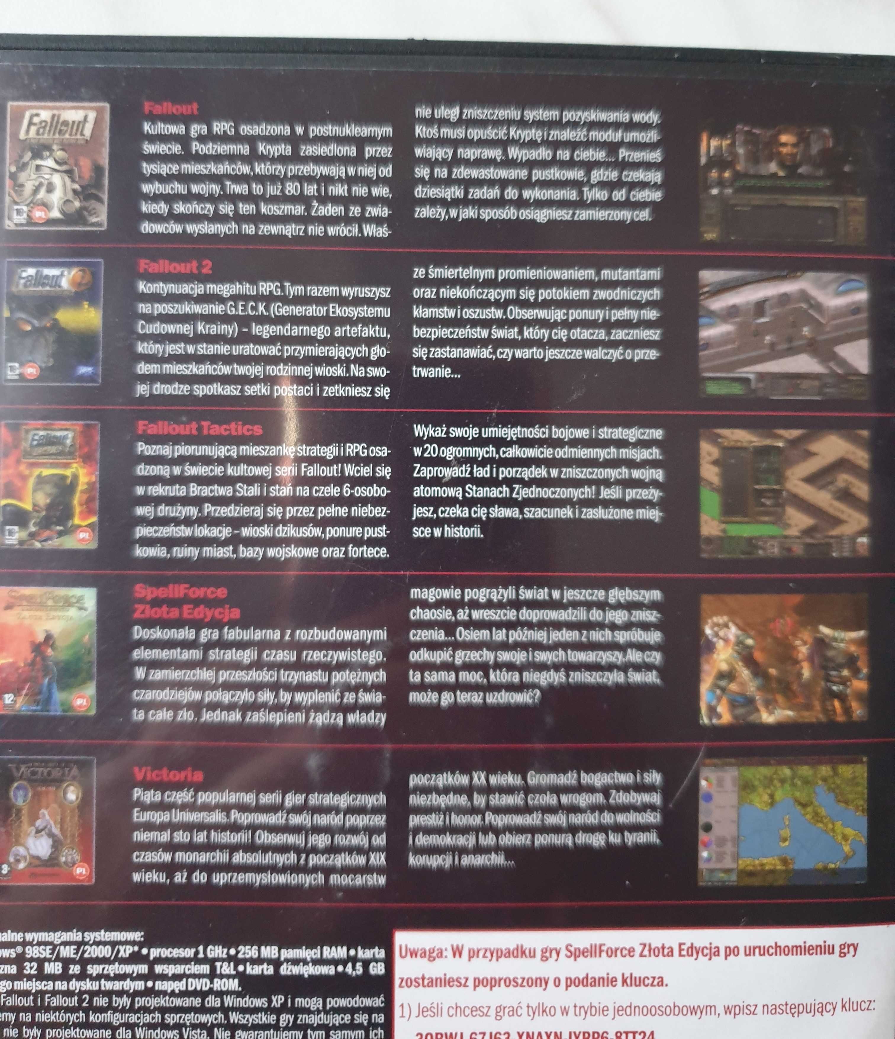 Saga Fallout + Inne PC DVD PL