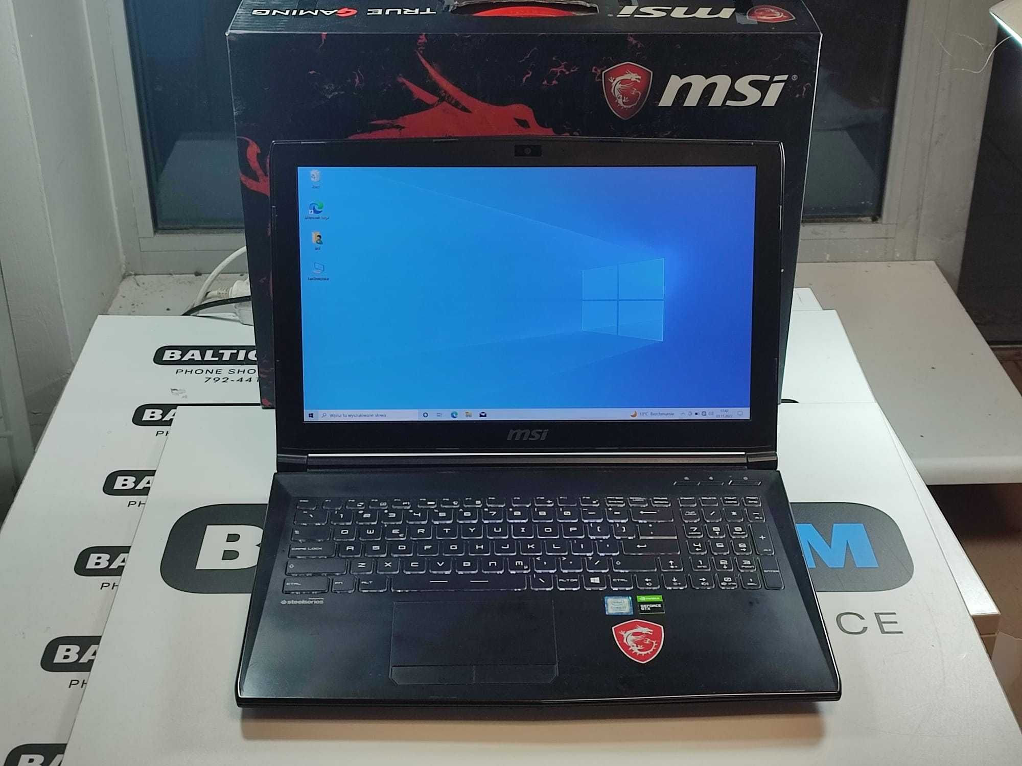 Sklep laptop MSI GL62MVR i7 16gb 256gb ssd GTX1060 6gb