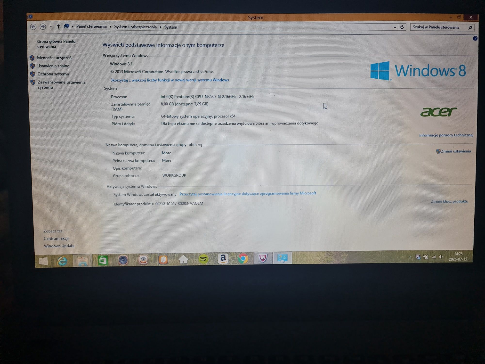 Laptop Acer Aspire