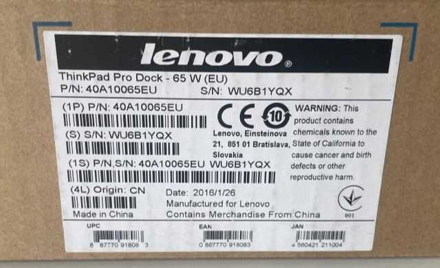 Stacja dokująca Lenovo 40A10065EU