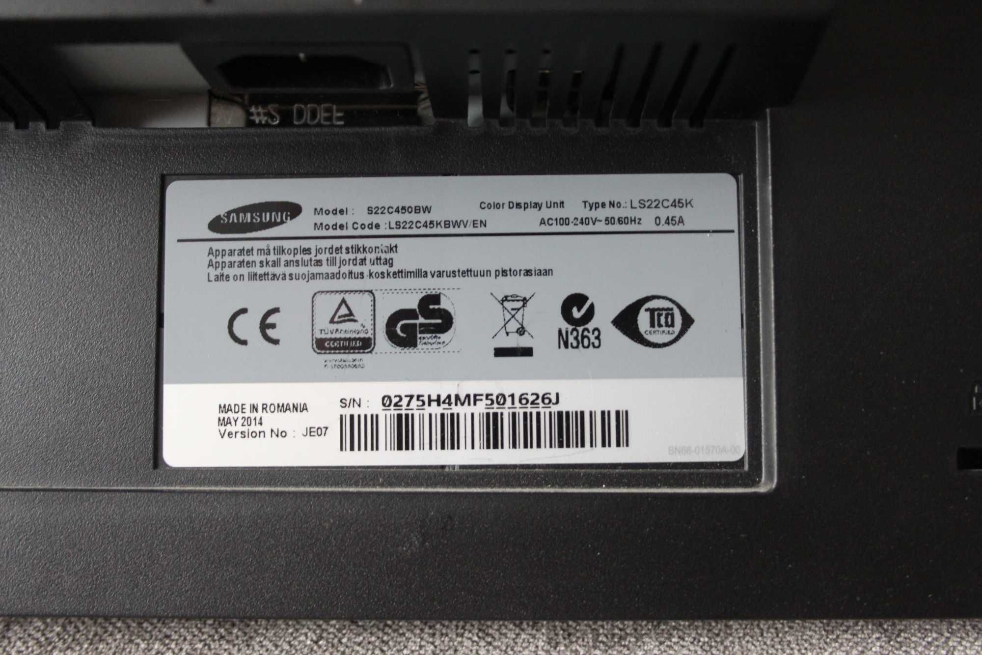 Monitor Samsung S22C450BW