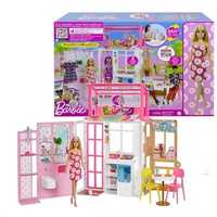 Nowy Barbie Składany i przenośny domek wakacyjny z lalką Barby