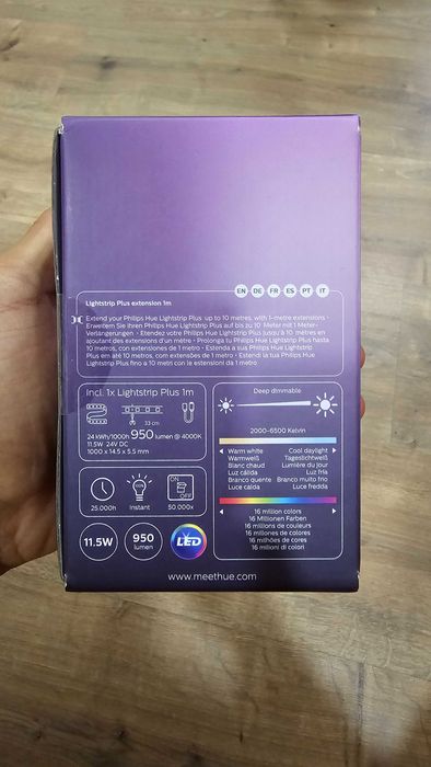 Philips Hue - Smart LED Strip (1m Extensão) Nova, Caixa Selada
