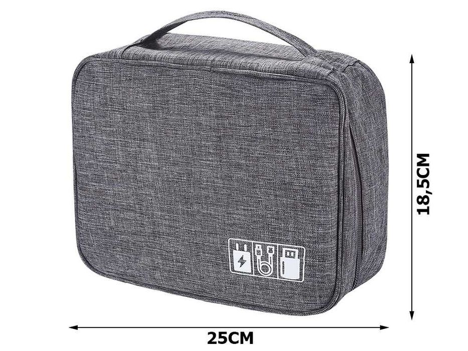Organizer kuferek podróżny torba etui na ładowarki i kable