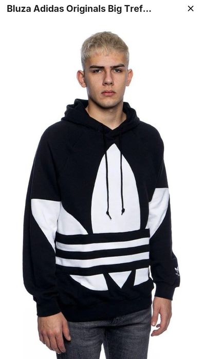 Czarna bluza z kapturem Adidas