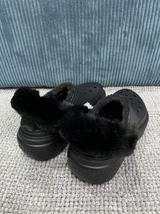 Klapki damskie Crocs Stomp Lined Clog r. 42-43 d. 11 NOWE Czarne