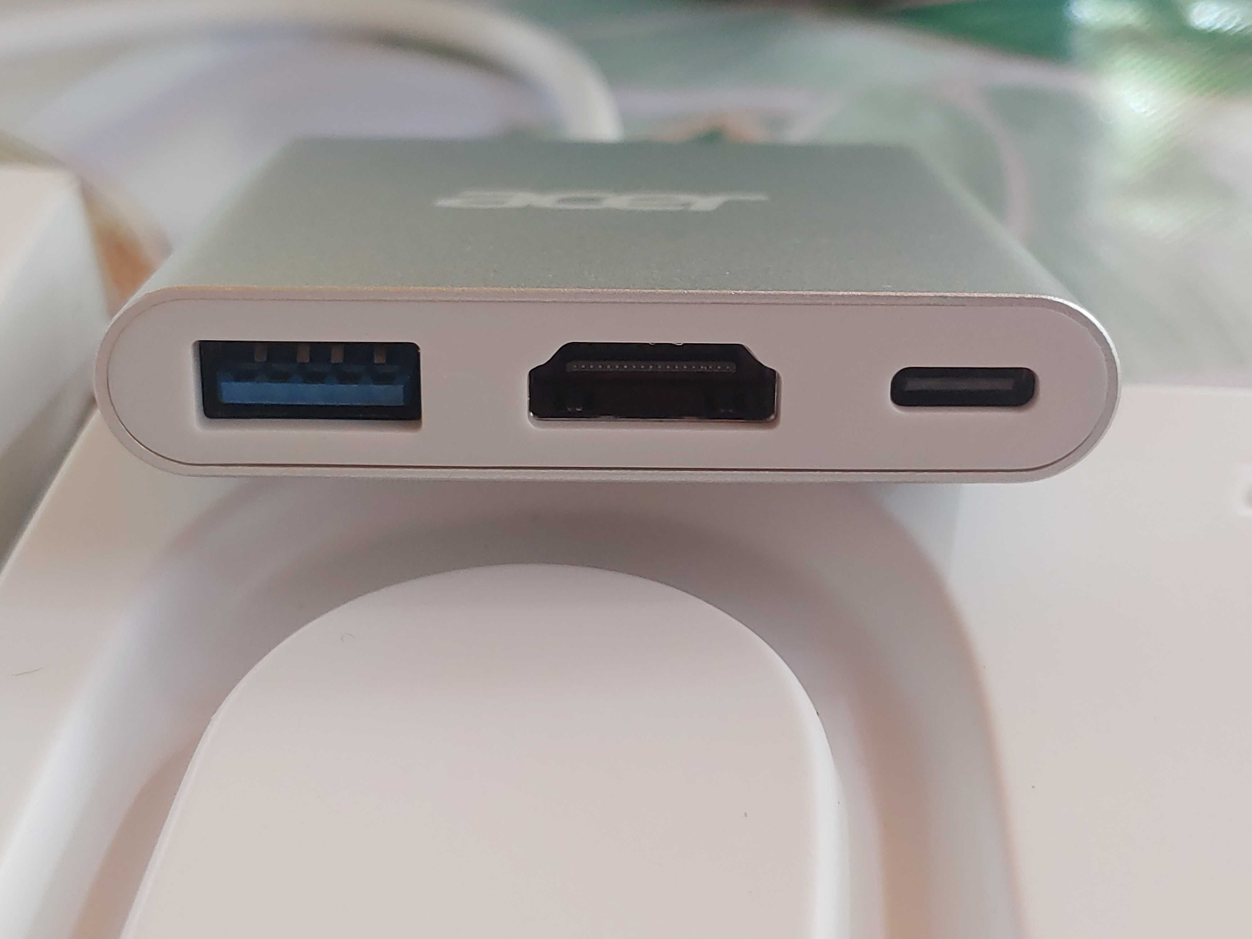 Адаптер Acer USB C - HDMI концентратор USB C 4K, 100 Вт, порт USBA 3.0