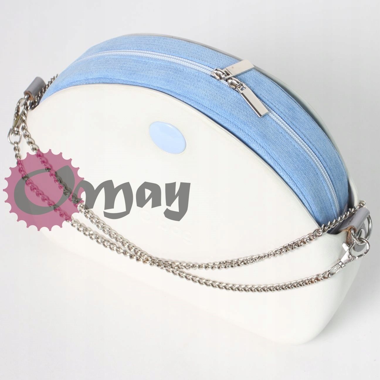 Elegancki organizer OBAG MOON LIGHT welur niebieski wkład OMAY