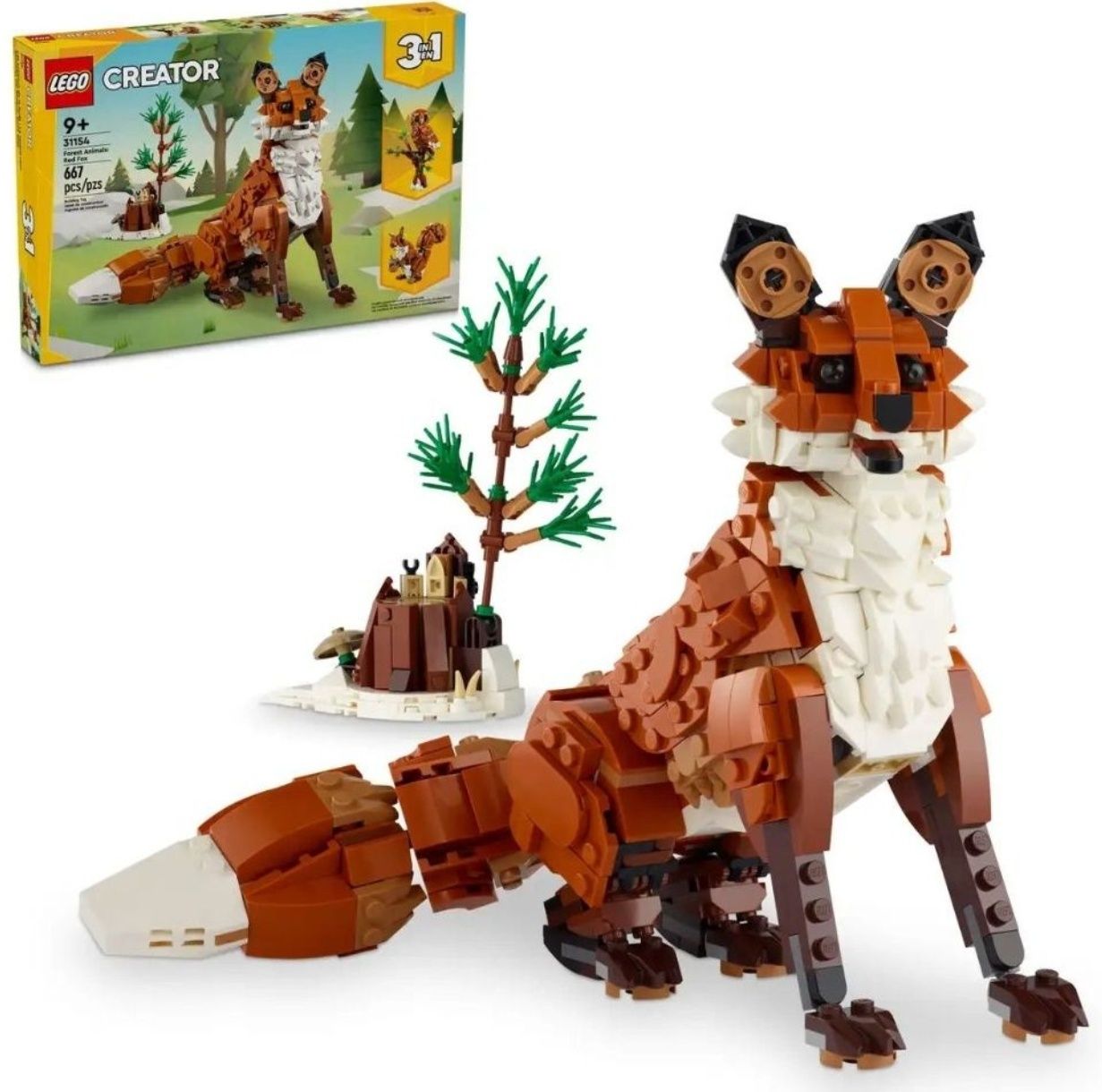 NOWY LEGO 31154 Creator 3w1 - Leśne zwierzęta: Czerwony lis