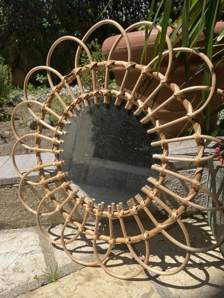 Espelho Boho de madeira Novo - M