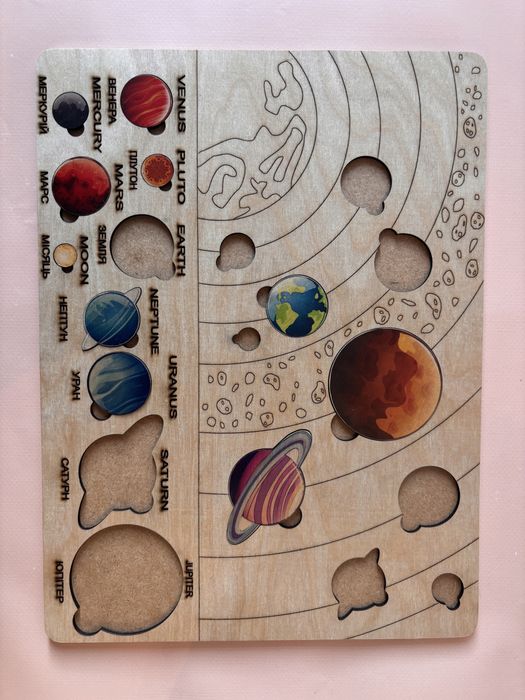 Пазл дерев'яний - головоломка "Сонячна Система"