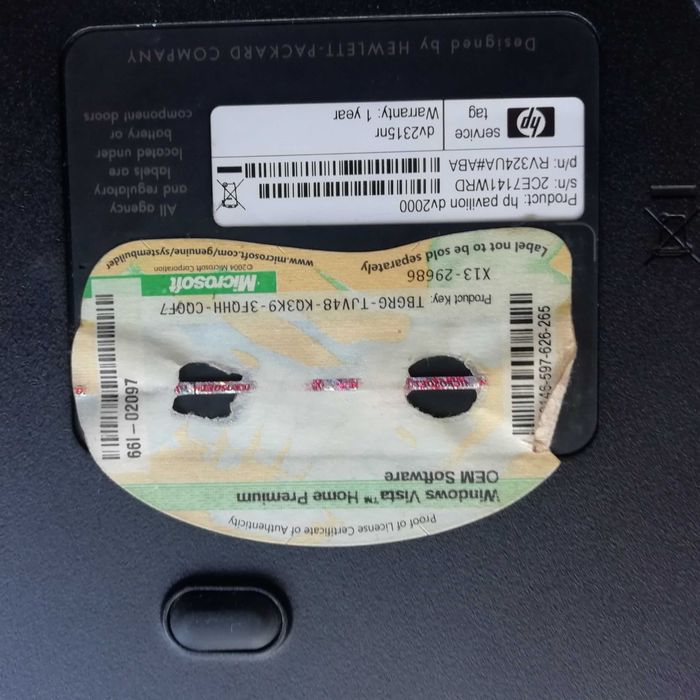 Laptop HP Pavilion dv2000