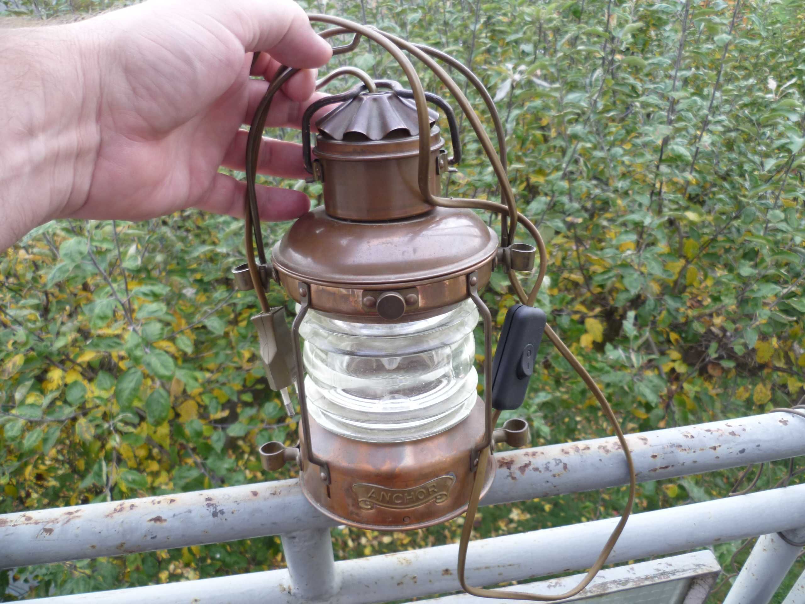 Lampka jak okrętowa mosiądz 230V
