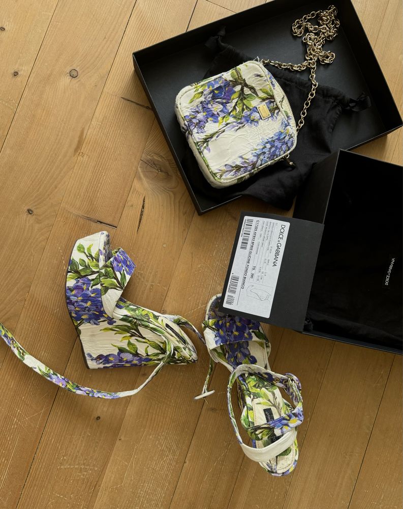 Босоніжки / сандалі + сумка Dolce & Gabbana на платформі. Зручні.