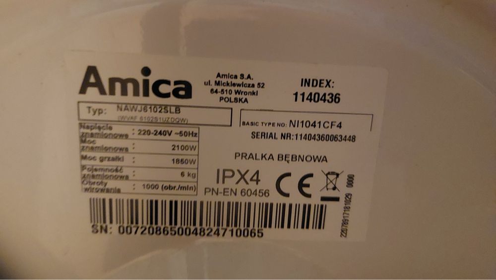 Pralka Amica używana