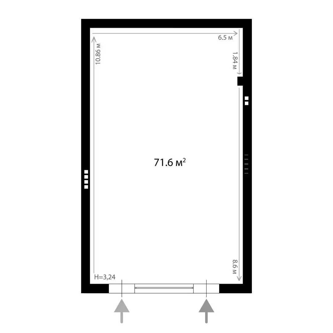 Оренда приміщення 71.6 м² у ЖК Park Land | 1 поверх - PLK 049