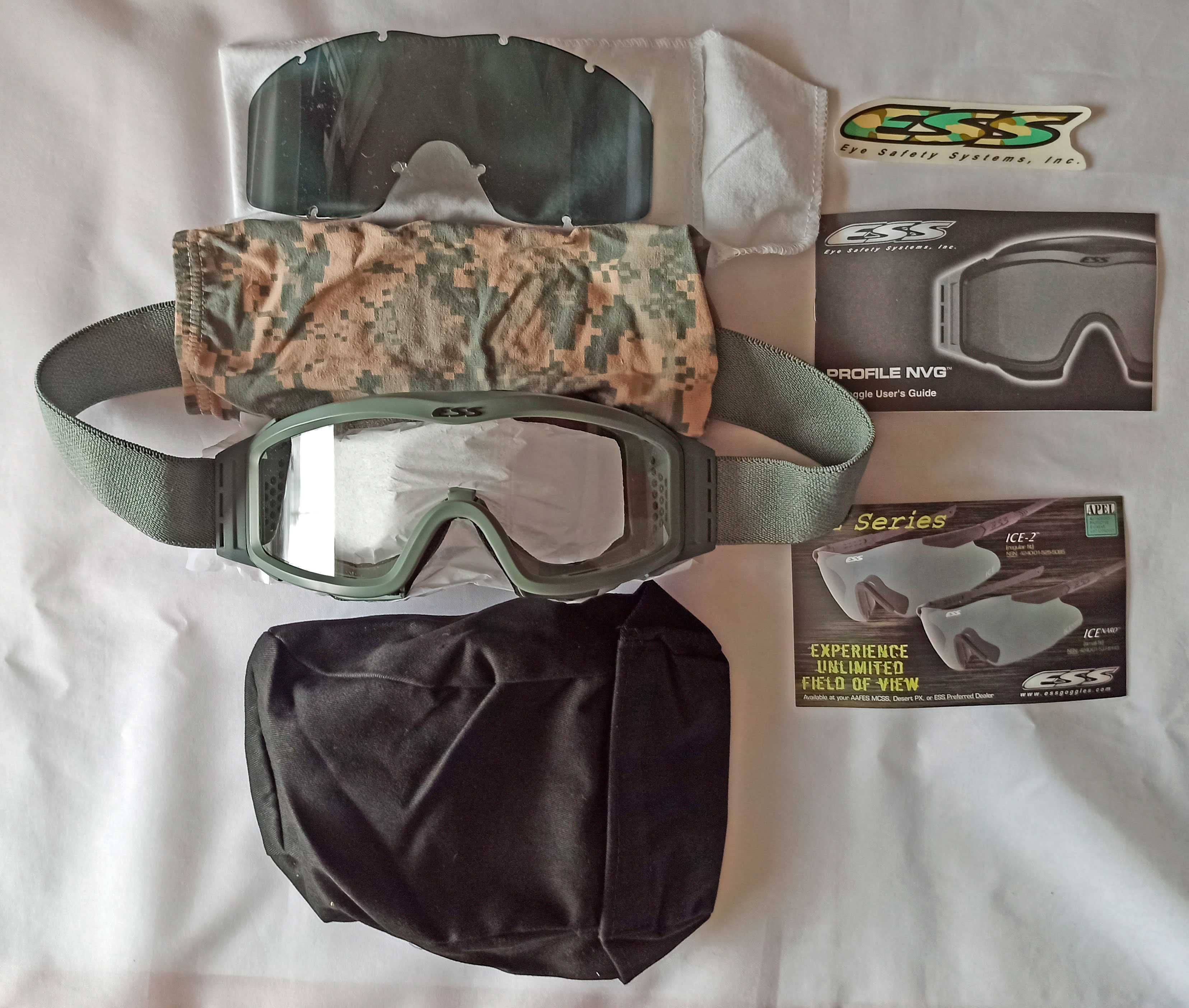 Баллистическая маска очки ESS Profile NVG оригинал США + комплект линз