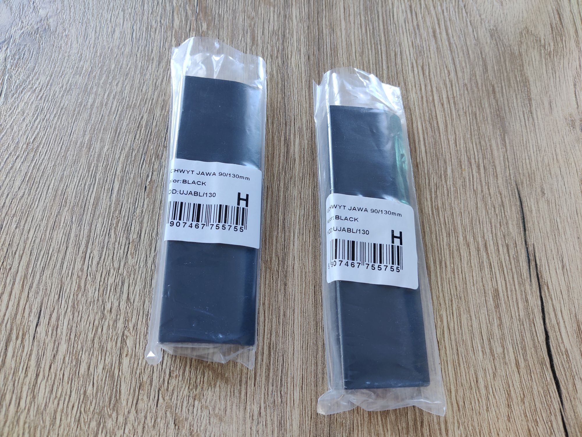 2x uchwyt meblowy krawędziowy Hvyt Jawa 130/90 czarny mat NOWE