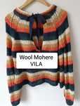 Sweter damski z wełną moher kolorowy zimowy orginalny oversize M L