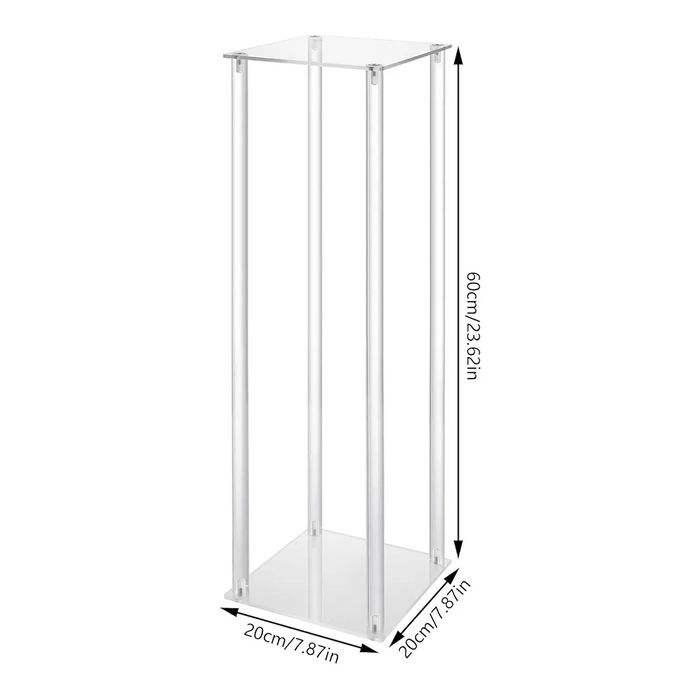 10 sztuk akrylowych wazonów 20 x 20 x 60 cm, dekoracja na wesele, urod