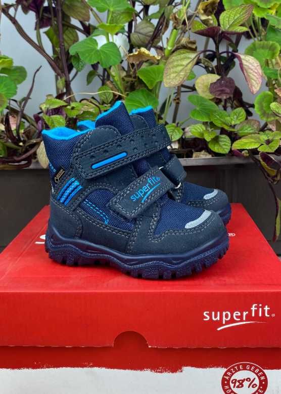 granatowe niebieskie buty śniegowce superfit HUSKY1 gore-tex r. 20 128