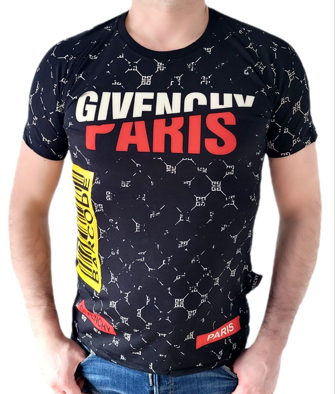 Koszulka T-Shirt  męski Givenchy Paris czarna
