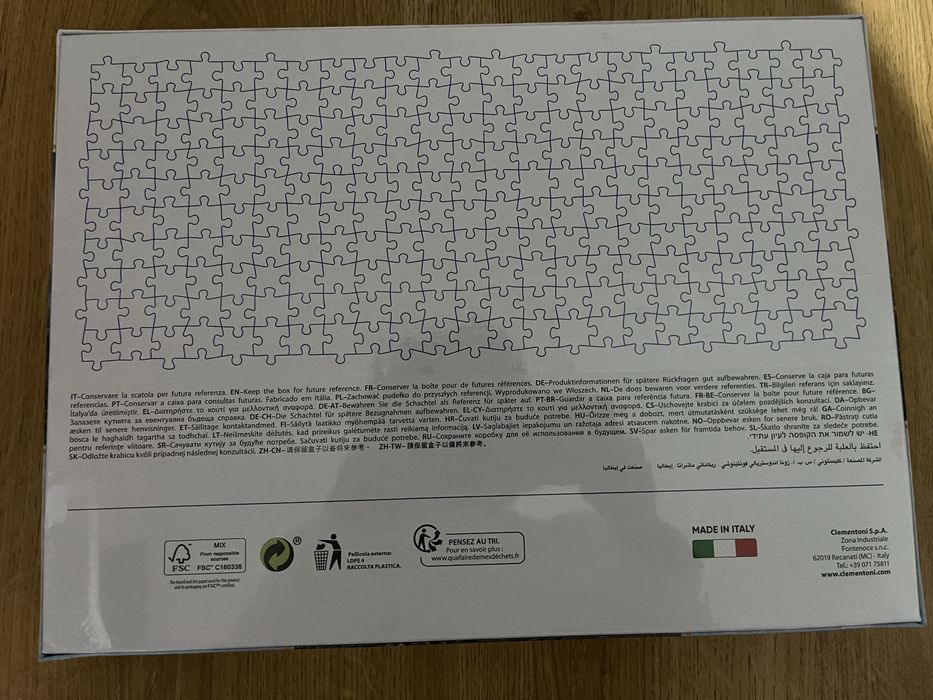 Puzzle Clementoni de 1000 peças (selado)